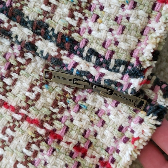 BURBERRY TWEED CHECK JACKET BLAZER - Picture 8 of 12